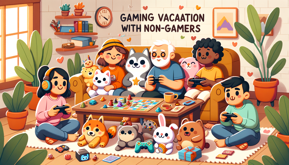 Family enjoying gaming together around a table.