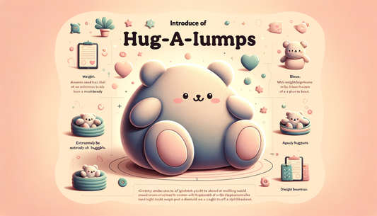 A collection of ZURU Hug-A-Lumps weighted plush toys in various animal shapes.