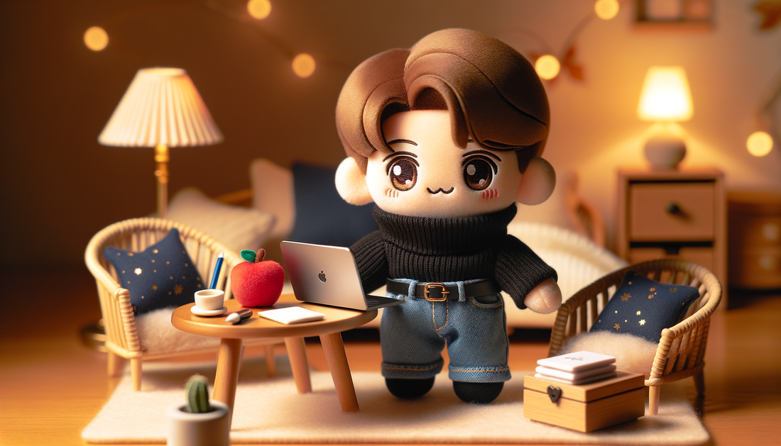 iCEO plush toy dressed in Steve Jobs' signature turtleneck and jeans