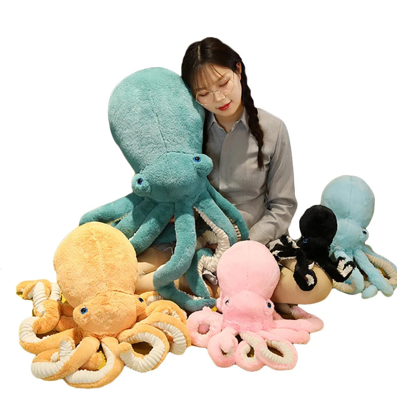 Lifelike Octopus Plush Toy - Soft Marine Life Doll (30-90cm)