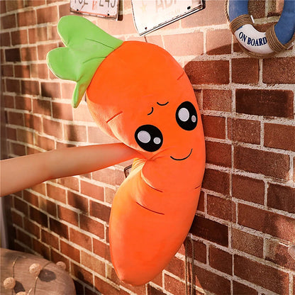 Cartoon Carrot Plush Toy - Cute Vegetable Pillow (45/50/65/90cm)