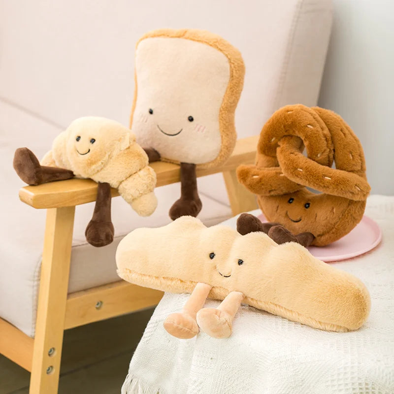 Plush Toast Bread Toy - Cute Food Stuffed Doll for Kids