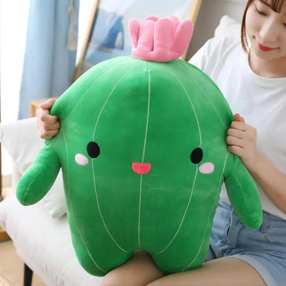 Cartoon Cactus Plush Toy - Soft Stuffed Plant Doll (25/40/65cm)