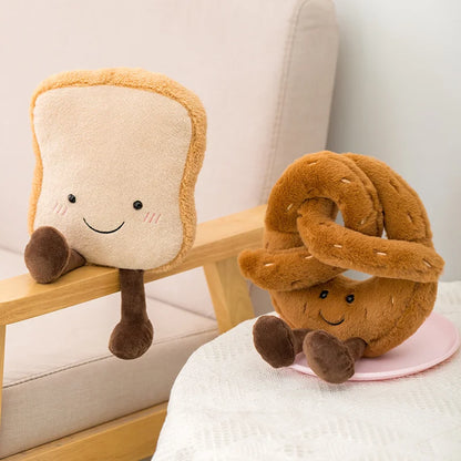 Plush Toast Bread Toy - Cute Food Stuffed Doll for Kids