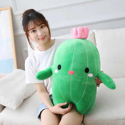 Cartoon Cactus Plush Toy - Soft Stuffed Plant Doll (25/40/65cm)