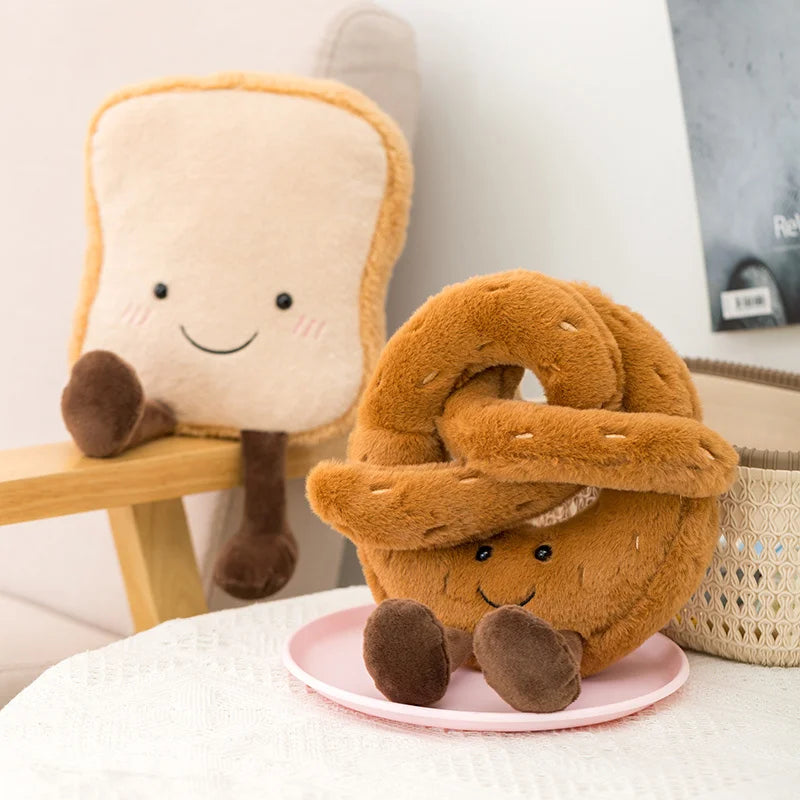 Plush Toast Bread Toy - Cute Food Stuffed Doll for Kids